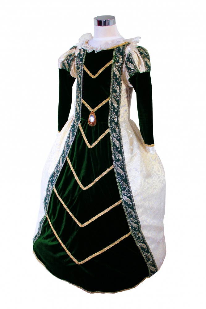 Girl's Deluxe Medieval Tudor Costume Age 7 - 9 Years Image